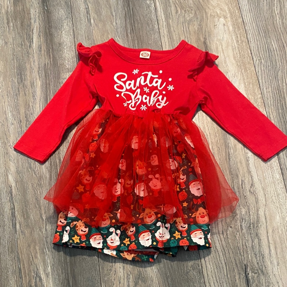 Festive Red Santa Baby Kids Costume